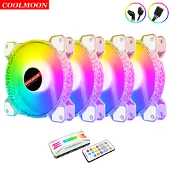 Coolmoon Ventilador ARGB 120 mm PWM de 5 V para PC