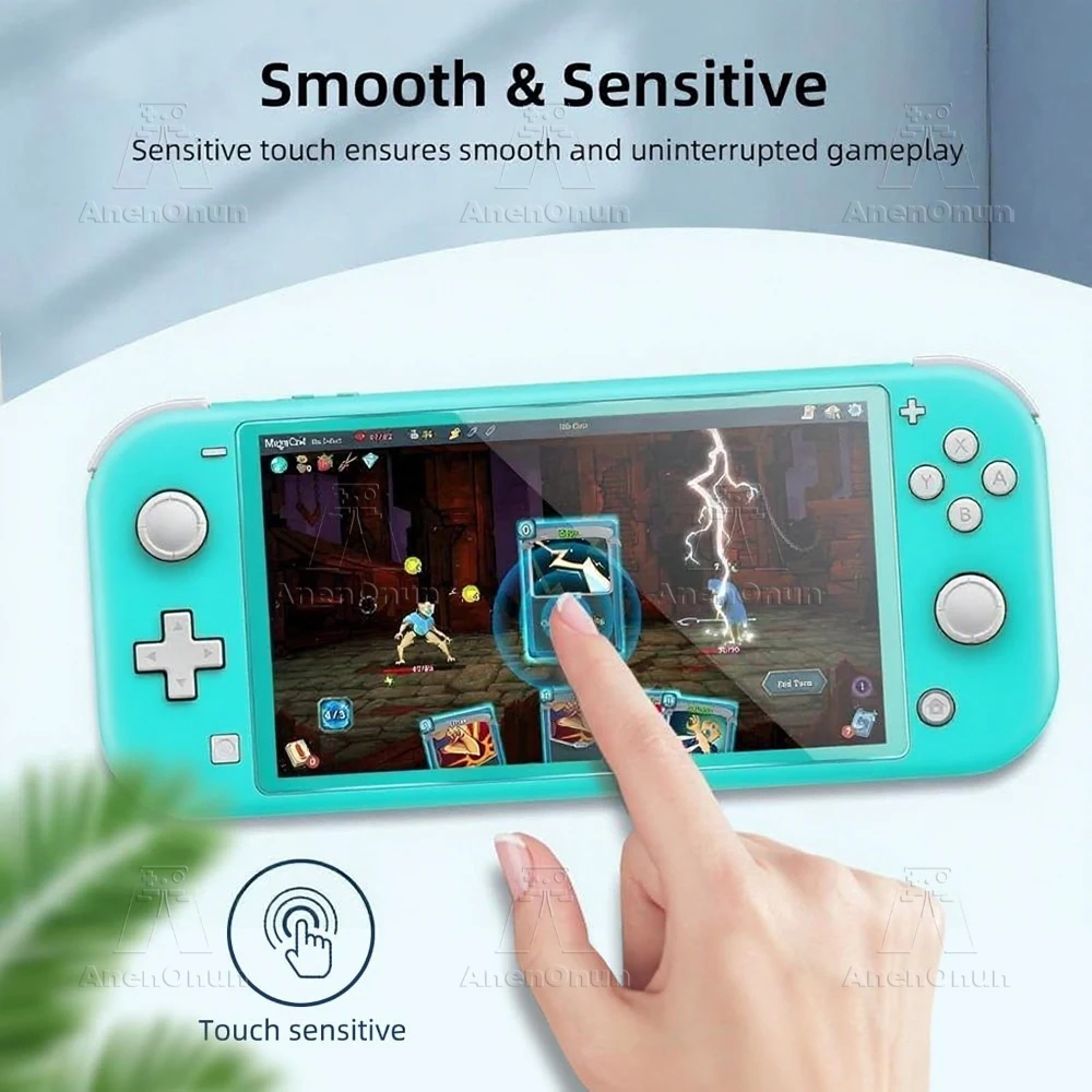 Vidrio templado irrompible para Switch Lite Protector de pantalla Ultra HD con borde curvo 2.5D, antiarañazos, antihuellas, dureza 9H - imagen 4