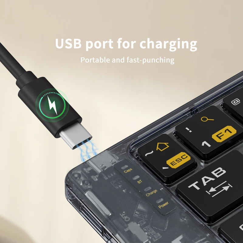 Combo de teclado inalámbrico plegable y plegable para iPad, teclado y ratón Bluetooth transparente, para teléfonos inteligentes iOS, Windows, Android - imagen 5