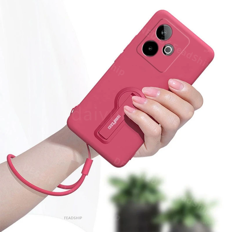 Funda de teléfono para Realme GT7 RealmeGT7 7T, funda protectora de silicona, soporte de cubierta suave con película protectora de pantalla - imagen 2