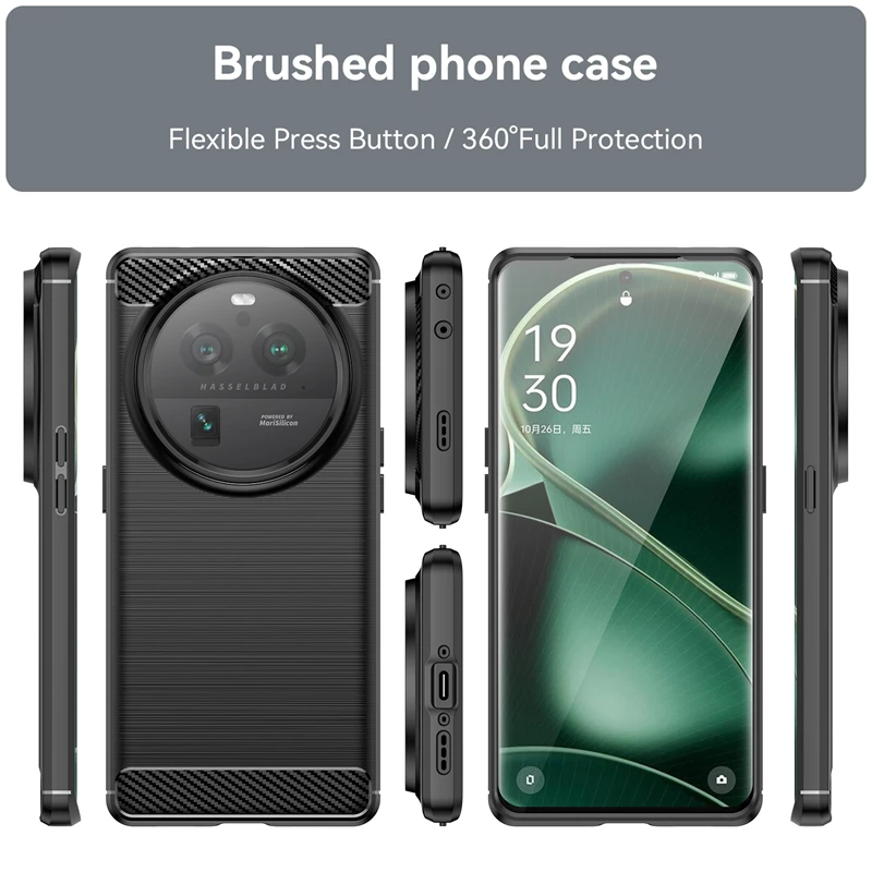 Funda de fibra de carbono a prueba de golpes para OPPO Find X6 Pro, cubierta trasera suave de TPU, Fundas para OPPO Find X 6 X6 Pro - imagen 4