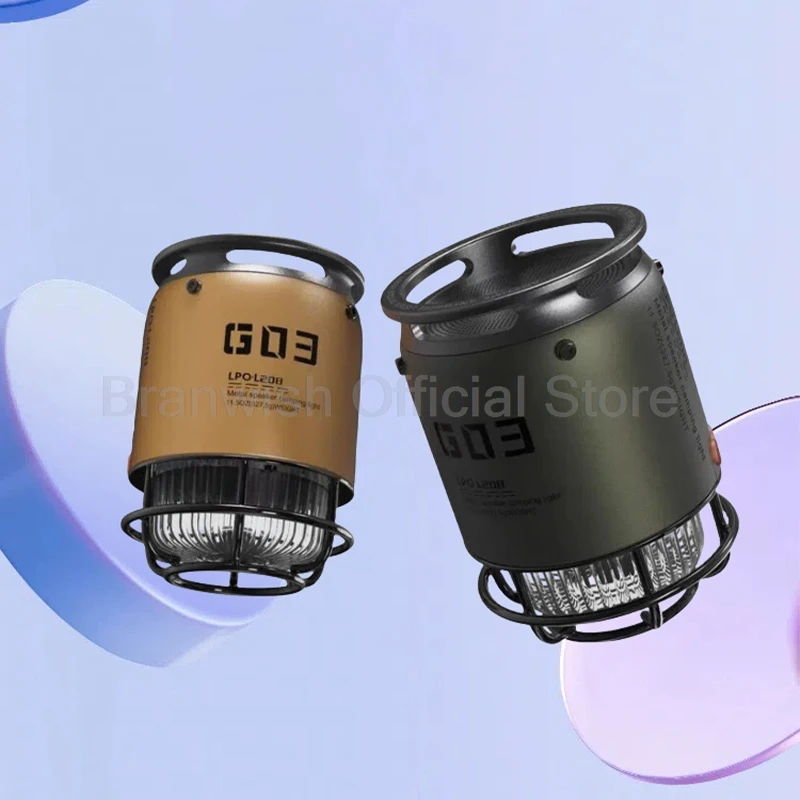 Altavoz Bluetooth 5,3 de Metal, caja de sonido LED portátil de 5W, batería de 1600mAh, Audio, altavoces inalámbricos TF/SD para viajes al aire libre y campamento - imagen 5