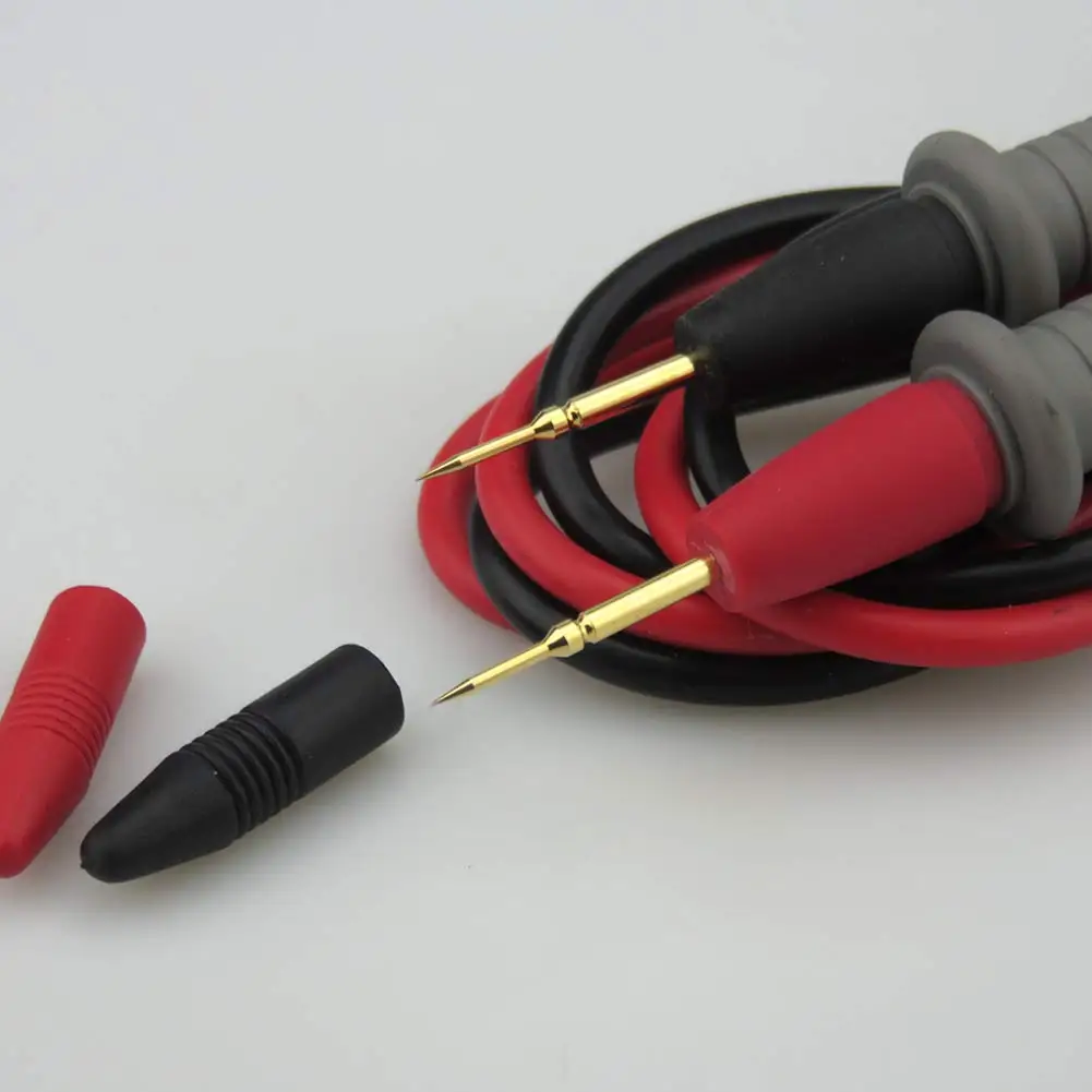 Sondas de cables de prueba para multímetro de 1000V y 20A, enchufe tipo banana, sondas multímetro digital de oro de 24 quilates, sonda de prueba eléctrica para la mayoría de los multímetros - imagen 5