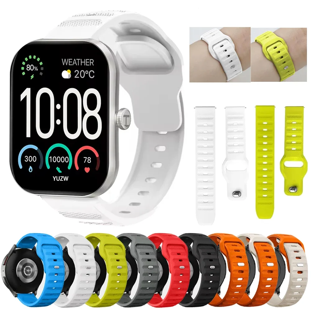 Correa de reloj de 20mm y 22mm para reloj Haylou S6 R8 S8 RS5/RT3 GST/RS 4 Plus/pulsera Solar Ultra de silicona para reloj Haylou 4 4S