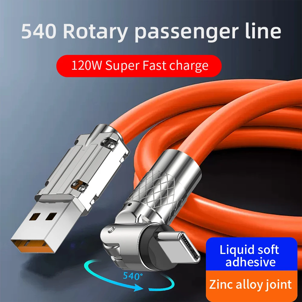 Cable USB-C Giratorio Carga Rápida – Silicona Líquida Antitracción - imagen 4
