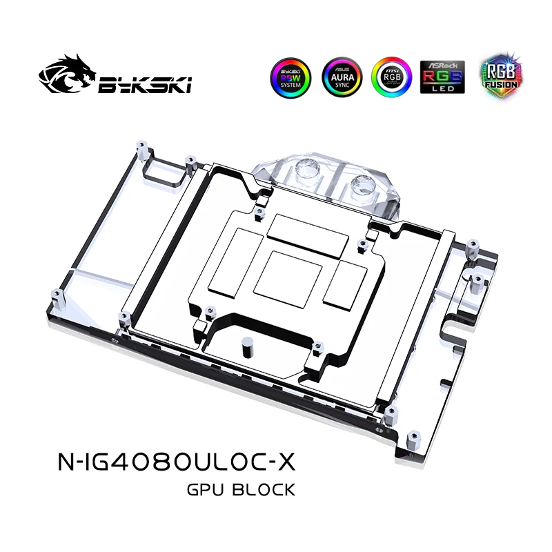 Bykski N-IG4080ULOC-X bloque de agua para tarjeta GPU OC Ultra blanca GeForce RTX 4080 colorida/radiador de refrigeración de cobre sincronización RGB - imagen 5