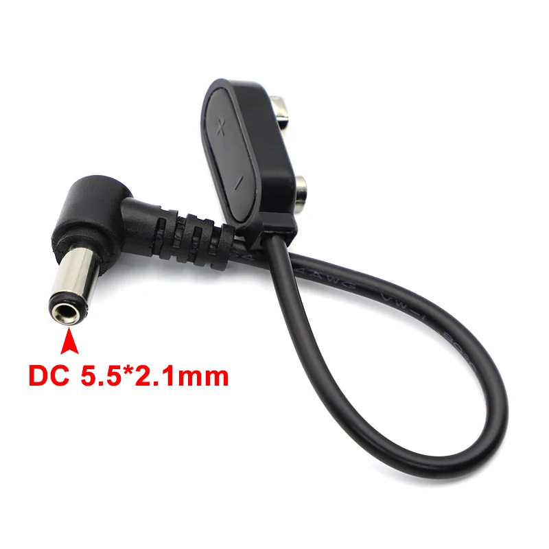 1/2/5 Uds Pedal de efecto 9V convertidor de Clip de batería Cable de alimentación conector a presión para Pedal de efecto de guitarra adaptador de fuente de alimentación de batería - imagen 2