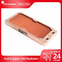 FREEZEMOD TSRP-ZT-240TG Radiador Cobre Rojo 240mm Refrigeración Agua