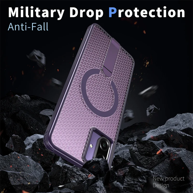 Soporte magnético de disipación de calor para Samsung Galaxy S25 Edge S24 S23 FE S22 Ultra A14 A15 A25 A35 A55 A26 A36 A56 5G