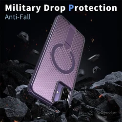 Soporte magnético de disipación de calor para Samsung Galaxy S25 Edge S24 S23 FE S22 Ultra A14 A15 A25 A35 A55 A26 A36 A56 5G