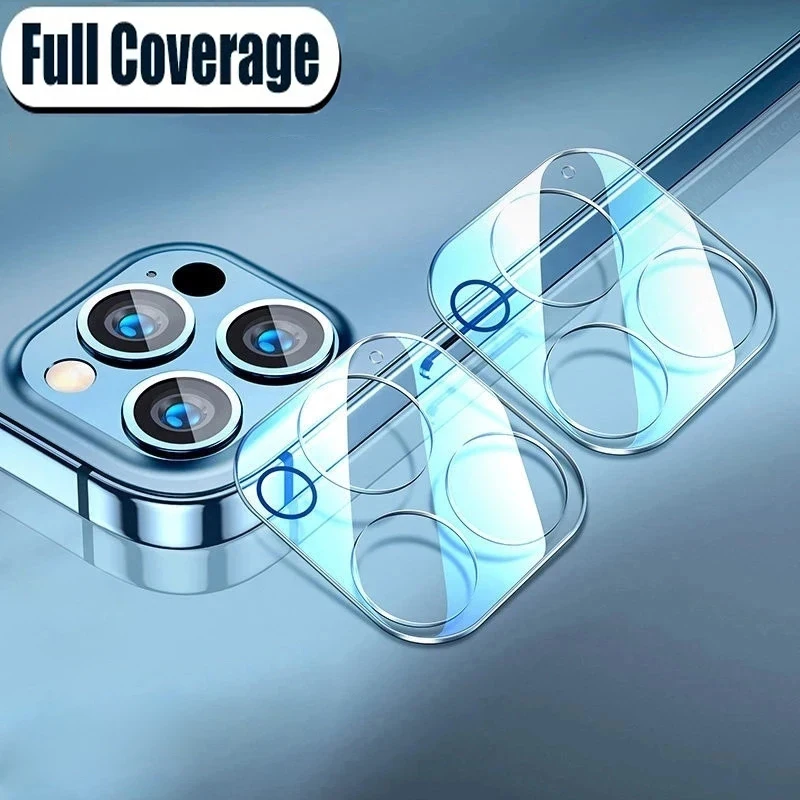 Protector de lente 3D transparente para iPhone 16 15 14 13 12 Pro Max, cubierta de vidrio templado para cámara, protección completa 16e 16 Plus 13 mini, 3 uds. - imagen 2