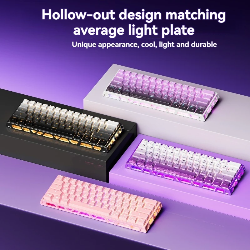 Wooting60HE-funda de teclado ahuecada, carcasa de teclado de aluminio personalizada MK GH EV63 de 60 diseños para accesorios de teclado mecánico - imagen 3