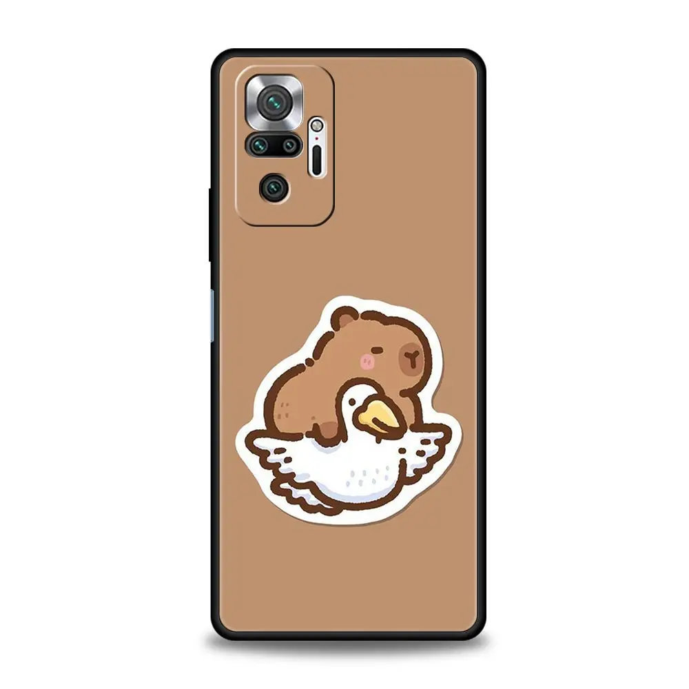 Funda de teléfono para Xiaomi Redmi Note 14 13 12 5G 11 10 Pro Plus 4G 9S 9 14C 13C 12C 10C 9C 9A cubierta de dibujos animados Capibara pareja emparejada - imagen 4