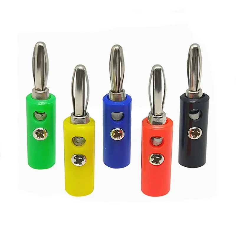 Conector banana tornillo 4 mm para altavoces - colores variados