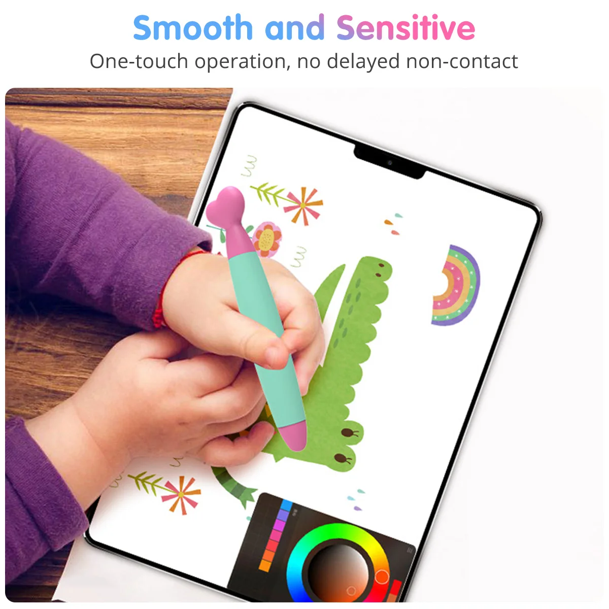 Lindo lápiz de pantalla táctil lápiz óptico de silicona escritura dibujo escritura a mano lápiz de pantalla táctil para niños Compatible con tableta teléfono para iPad - imagen 3
