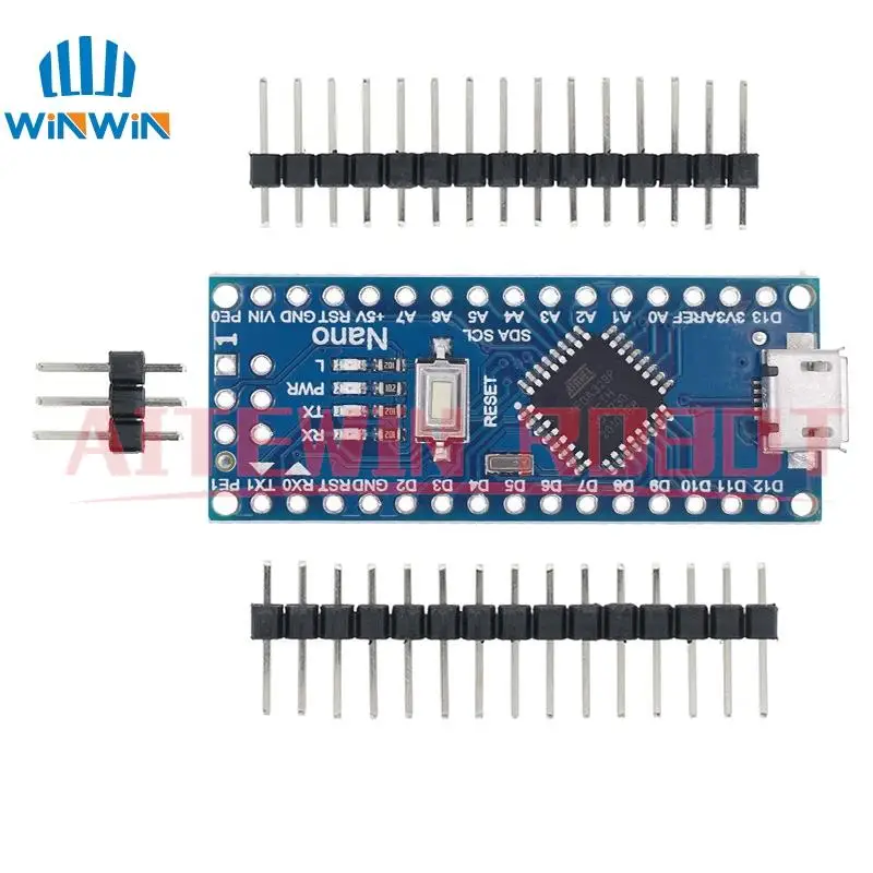 Promoción AITEWIN para controlador arduino Nano 3,0 Atmega328 módulo de placa Compatible placa de desarrollo PCB sin USB V3.0 - imagen 4