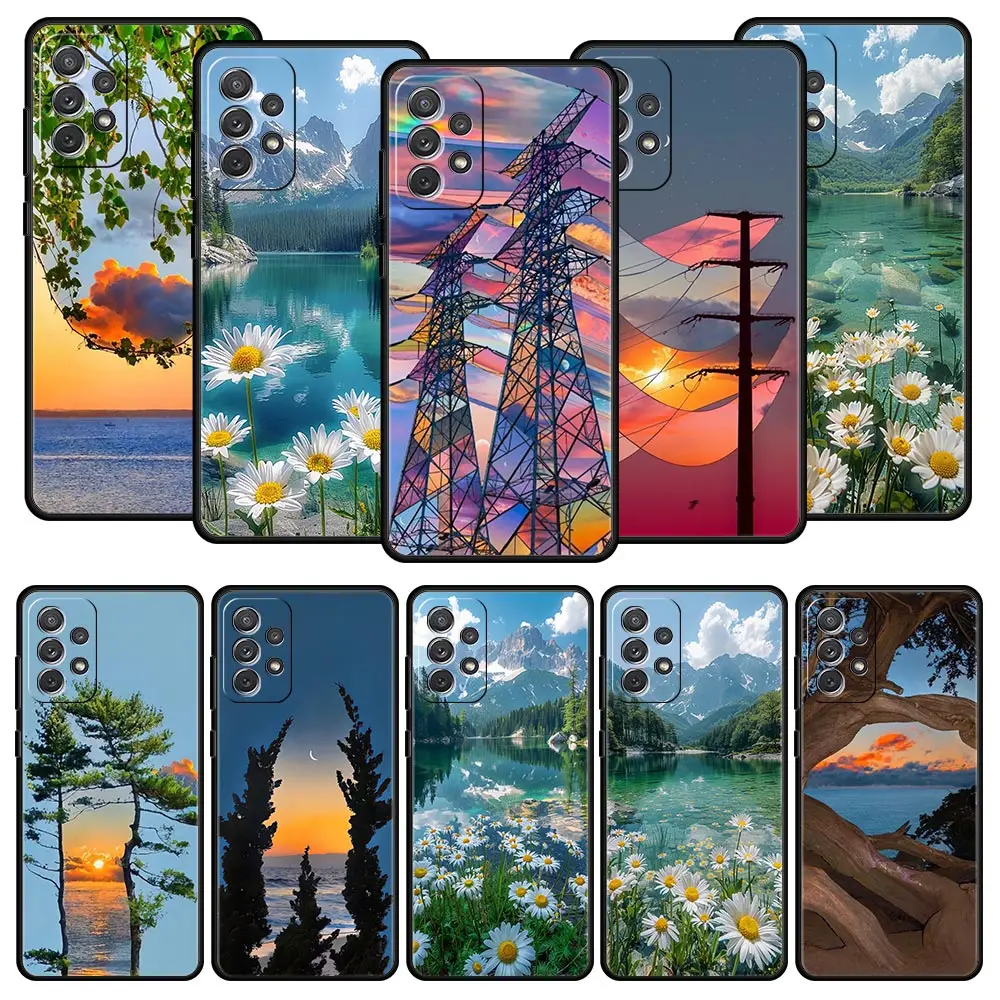 Funda de arte bonito para Samsung, carcasa rosa para Samsung A51, A71, A21S, A12, A15, A25, A31, A41, A32, A23, A33, A53, A73, A03S, A05S, A13, 5G, A72