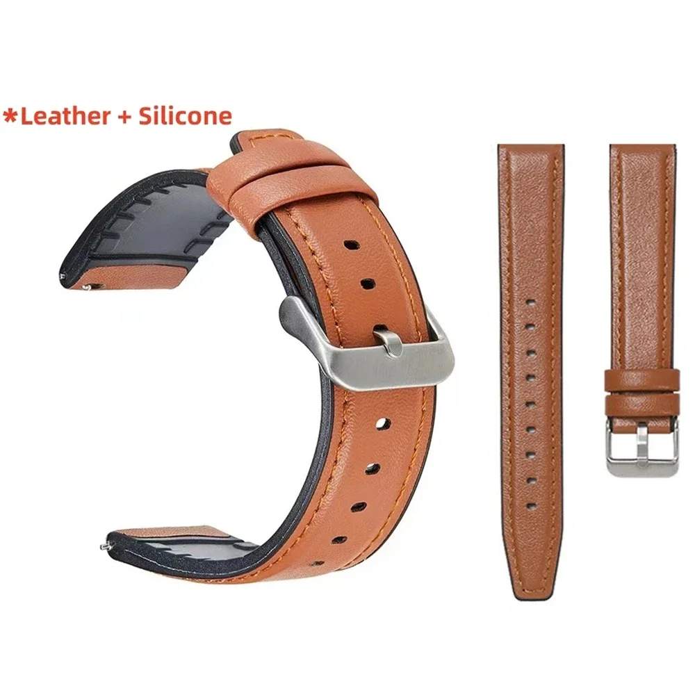 Correa de silicona de cuero suave para Huawei Watch GT 5 GT4 GT3 2 Pro, correa de reloj de 46mm de 22mm para pulseras Samsung Galaxy Garmin Amazfit - imagen 5