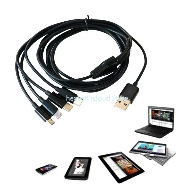 Y88B Cable multicomar USB compactamente para Tipo C y Micros USB usa 78.74 pulgadas - imagen 5