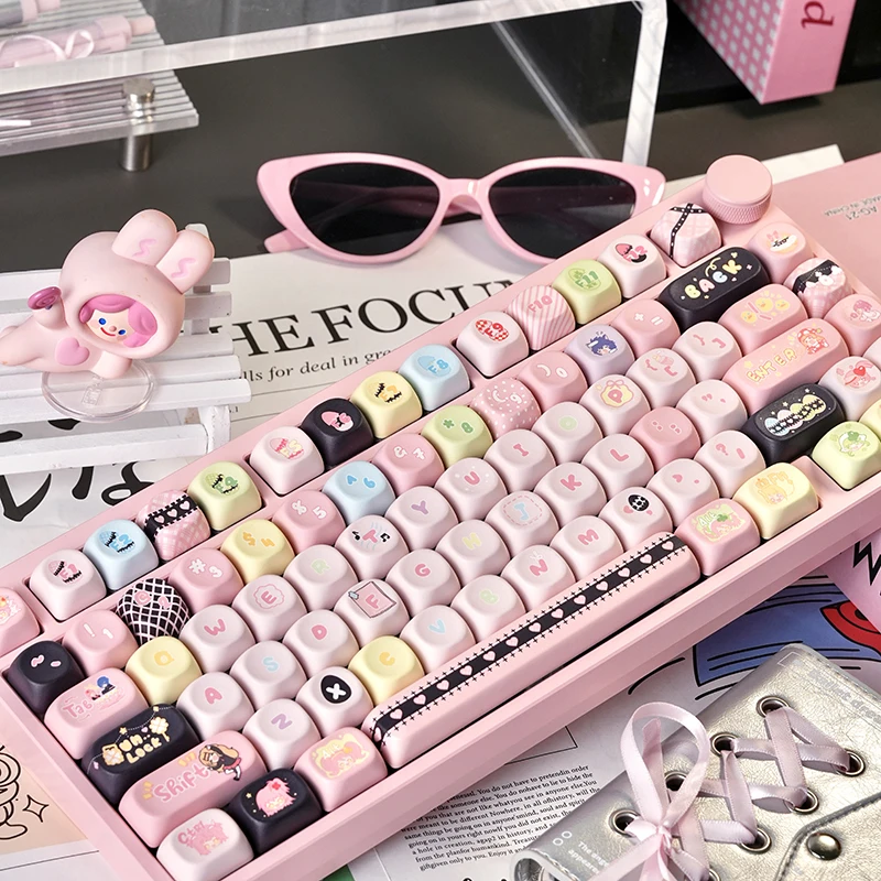 Juego de teclas con tema Guarding Sweetheart, perfil PBT MOA 132, teclas originales personalizadas hechas a mano para accesorios de teclado mecánico - imagen 3