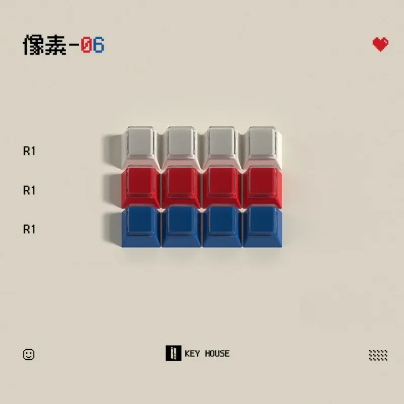 Juego de teclas con tema Pixel 06, tapa de teclado personalizada, perfil Cherry, Teclado mecánico, 116 teclas, PBT, Crush80 - imagen 5