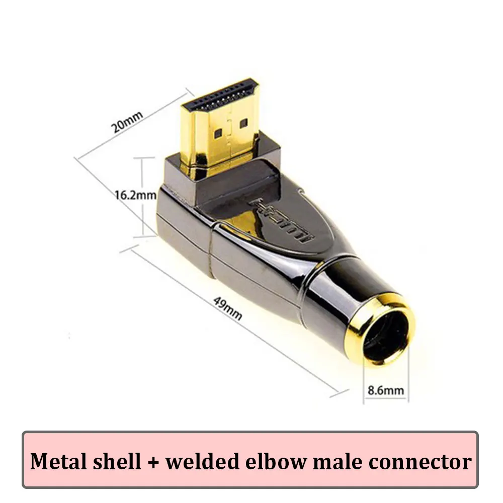 Conector HDMI de soldadura con carcasa, conector de Cable HD de soldadura de Metal DIY, junta de Cable de datos HD de alta velocidad para computadora, TV, cobre puro - imagen 3