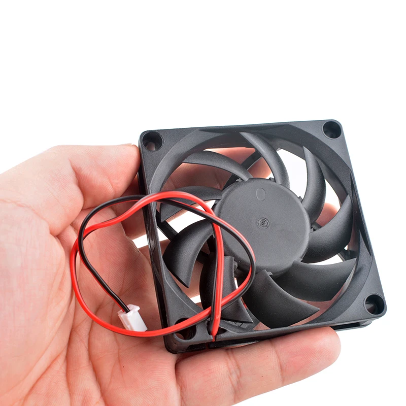 Ventilador de refrigeración de alta velocidad para cargador de energía de chasis, 7cm, 70mm, 70x70x15mm, cc 12V, 0.35A, 2 pines, 3800rpm - imagen 5