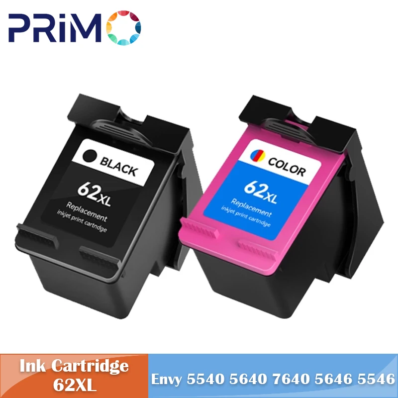 Cartucho de tinta 62 62XL remanufacturado para HP62XL para HP 5540 5541 5542 5543 5544 5640 5642 5643 5644 5646 5660 5664 5665 7640