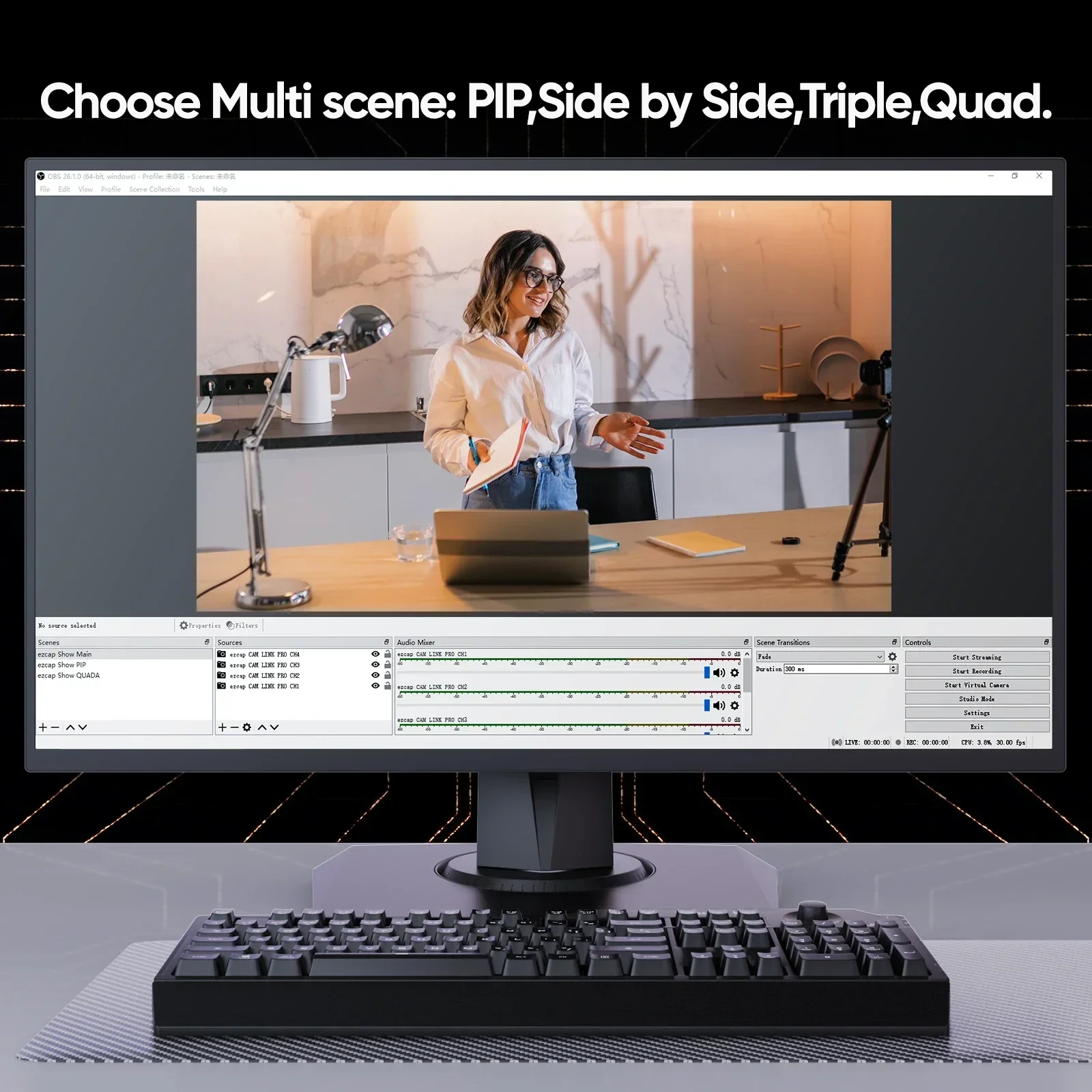 Ezcap335 4 puertos HDMI PCIE tarjeta de captura de vídeo grabber de juego para cámara múltiple transmisión en vivo videocámara DSLR Cámara de acción portátil PC - imagen 5