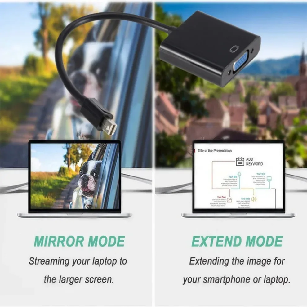 Adaptador de Cable Mini DP a VGA de 1080P, Mini convertidor Thunderbolt Mini DisplayPort a VGA para Monitor HDTV MacBook Air Pro iMac Mac - imagen 4