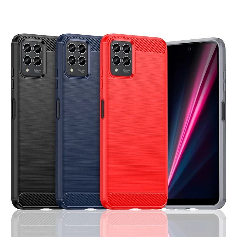 Funda VYOPBC de TPU con textura de fibra de carbono