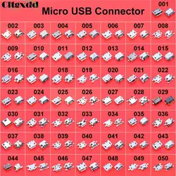 Cltgxdd Micro USB Hembra 5 pines SMD DIP V8 - Puerto de carga y datos