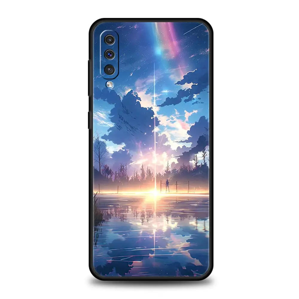 Funda de teléfono con dibujos de cielo para Samsung A54 A52 A24 A14 A50 A70 A10 A30 A40 A20S A20E A06 A02S A12 A22 A34 A42 A32 5G A04s A16 - imagen 2