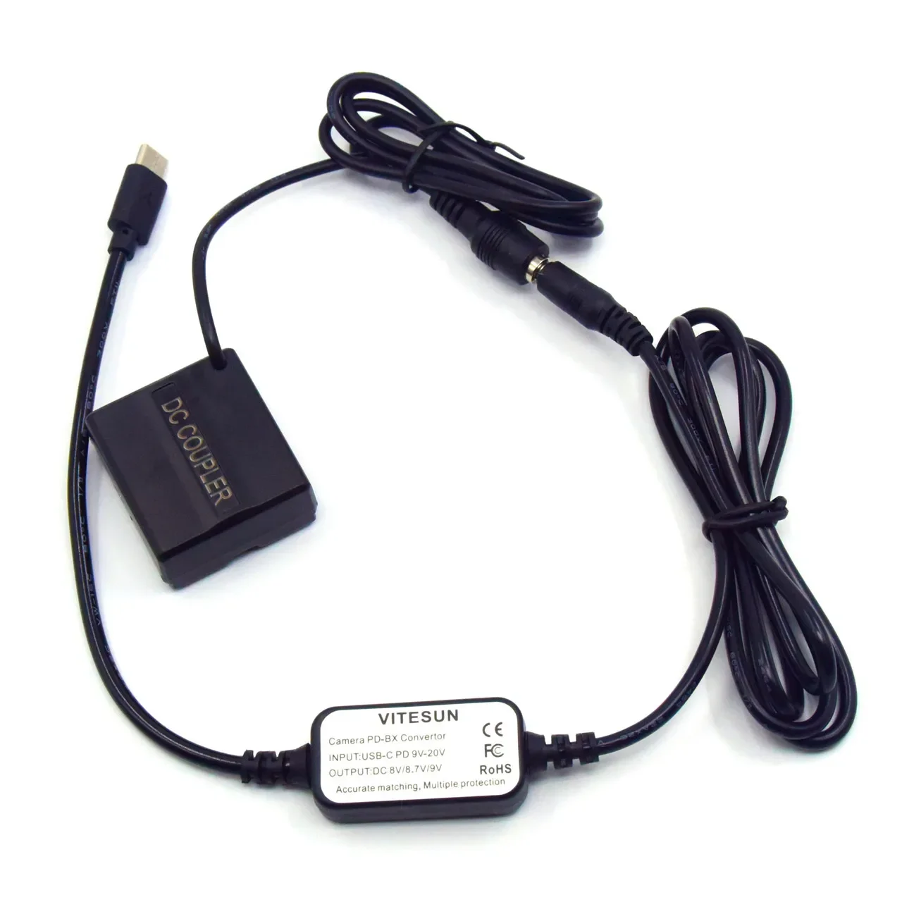 Batería virtual CGA - du07 du06 du14 du21 Panasonic NV - gs27 / 28 / 50 / 140 / 150 / 328 / 500 VW - vbd070 vdr - d100 d150 y cable de alimentación USB C PD - imagen 2