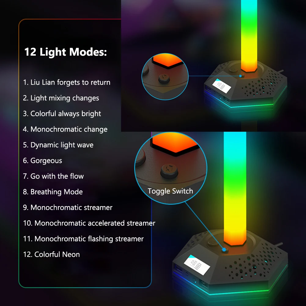 Un diagrama de luz con 12 modos