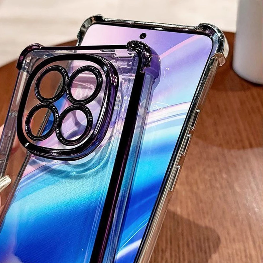 Funda de teléfono con revestimiento transparente para Xiaomi 15T Pro 14T 13T, funda protectora de silicona suave, carcasa de parachoques a prueba de golpes de cuatro esquinas - imagen 5