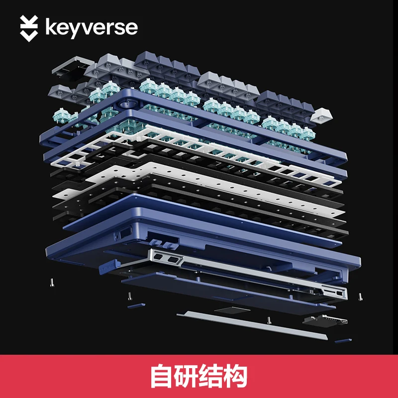 Keyverse INFI75 personalizado el tercer examen simulado Teclado mecánico RGB tecla completa enchufe caliente KEEP OUT diseño ergonómico limitado - imagen 3