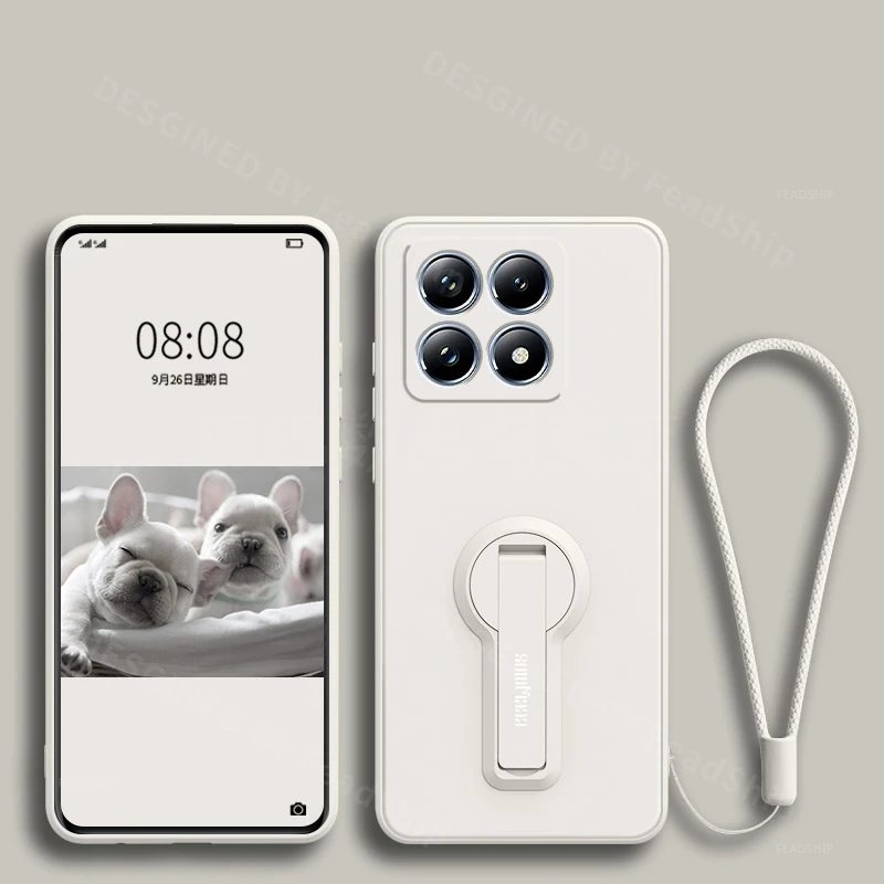 Funda de silicona para teléfono Xiaomi 14T Pro 5G, funda suave con soporte, película protectora de pantalla para Mi Xiaomi14T Xiaomi14Tpro