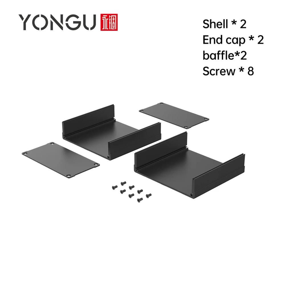 Caja de proyectos electrónicos, equipo de soldadura, carcasa de aluminio Industrial, tipo dividido, caja de instrumentos de Metal personalizada, H19, 106x55MM - imagen 3