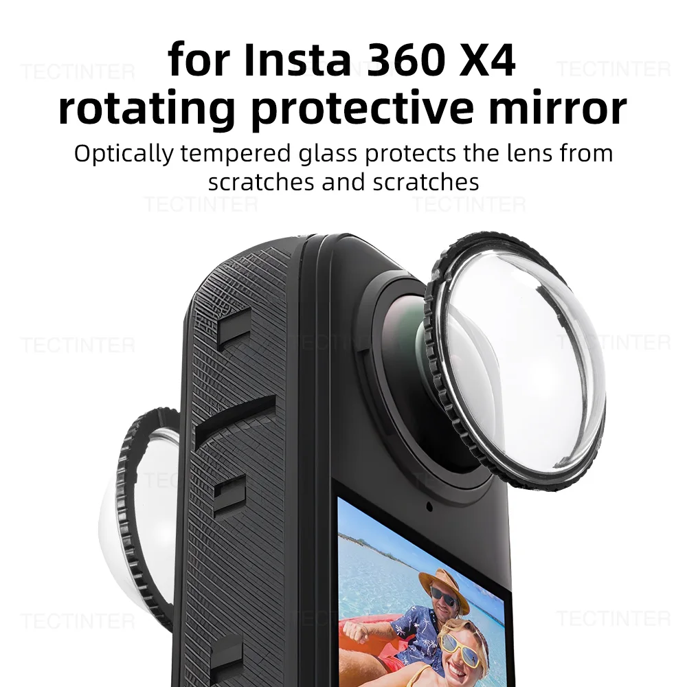 Protector de pantalla para Protector de lente Insta360 X4 + película protectora antiarañazos de vidrio templado para accesorios de cámara Insta360 X5/X4 - imagen 2