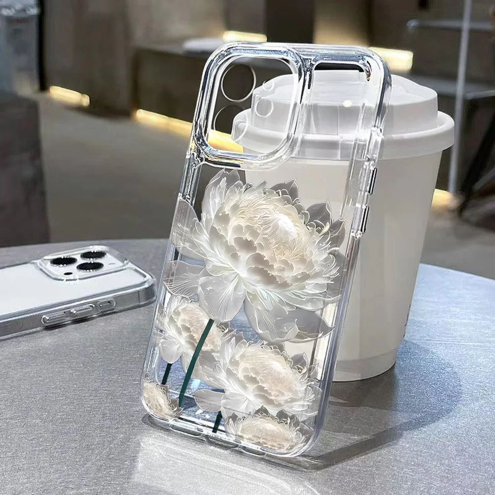Funda de teléfono para Samsung Galaxy A56 5G A55 A36 A26 A16 A15 A35 A34 A33 A54 A53 A52s A25 A14 A13 A06 A05s A05 cubierta de flores de silicona - imagen 2