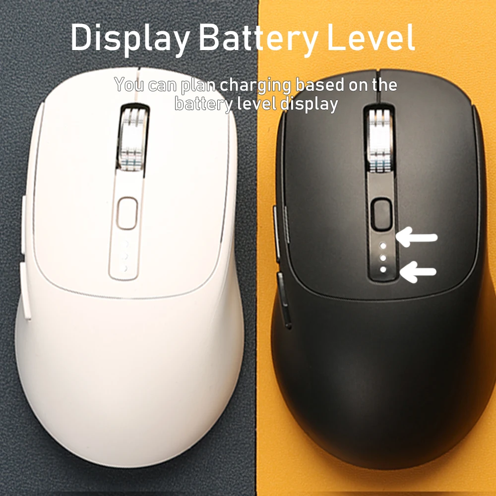 Ratón inalámbrico 2,4G compatible con Bluetooth, ratón ergonómico de modo Dual para ordenador de juegos para PC, portátil, ratón inalámbrico para el hogar y la Oficina - imagen 5