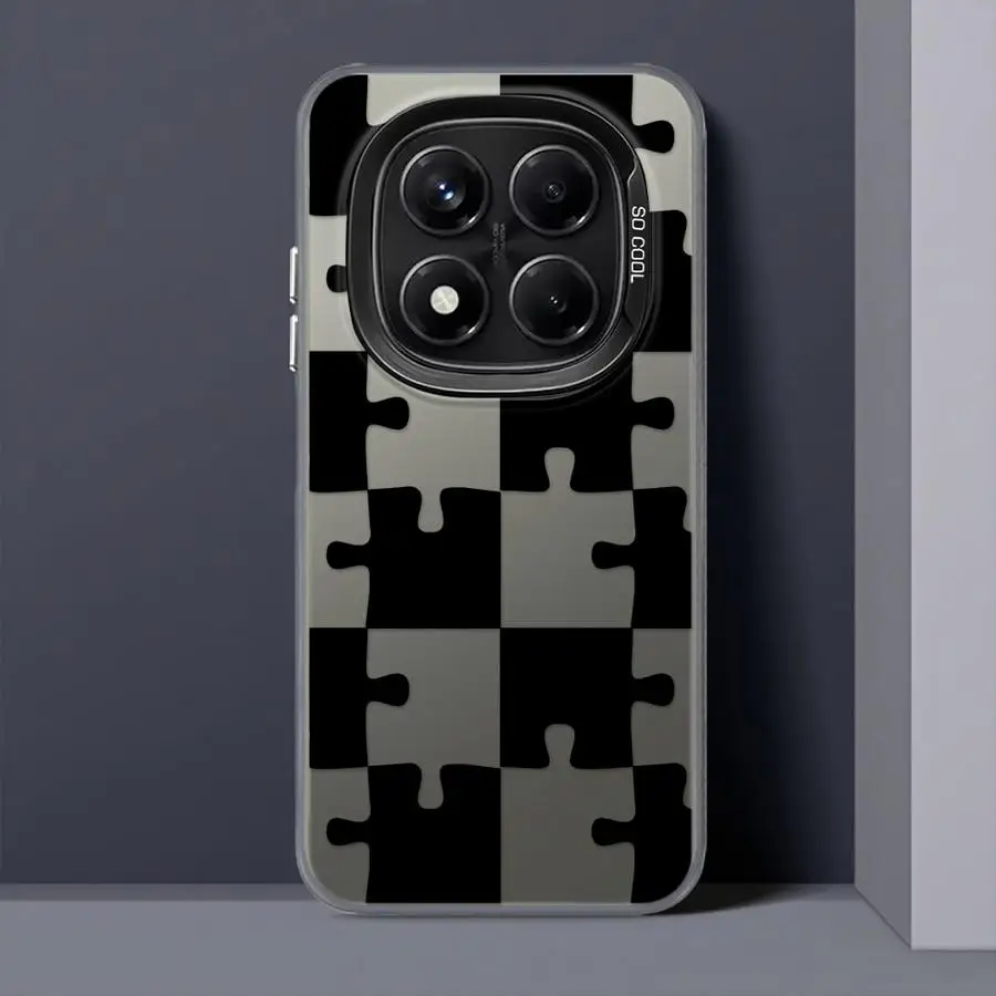 Funda para Xiaomi Redmi Note 9s 10s 11s 14 Pro Plus 12s 10Lite 13 12 11 funda trasera para teléfono divertido rompecabezas negro - imagen 3