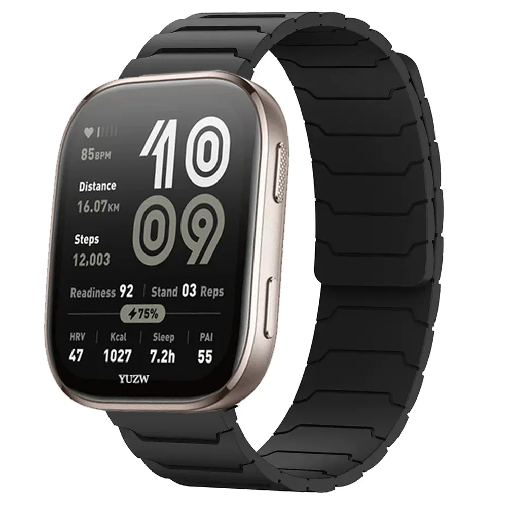 Correa de reloj de 22mm para Huami Amazfit Bip 6 Band GTR 4 3 2 2E GTR3 Pro/ GTR 47mm/ BALANCE 2/Stratos pulsera de silicona con bucle magnético - imagen 3