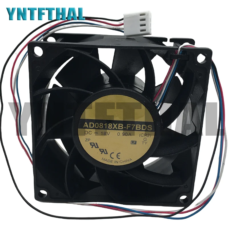 Ventilador de refrigeración Original para AD0818XB-F7BDS, 80x80x38MM, 18V, 0.9A, 4 pines