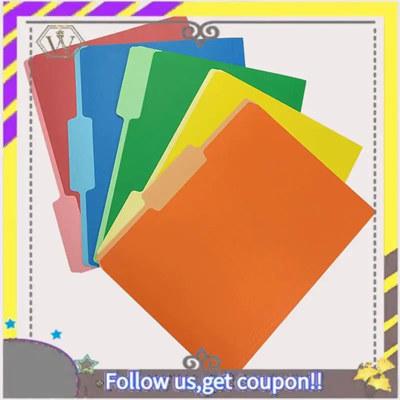 Nuevo Carpeta de una sola página de cinco colores de Color Manila, carpeta de almacenamiento de papel, carpeta de una sola pieza, clasificación de datos de oficina - imagen 5