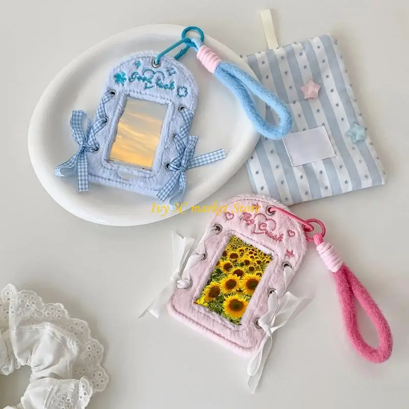 Funda protectora para tarjetas D7YC 3 pulgadas, funda protectora para fotos, tarjetas escolares con práctico gancho y - imagen 3