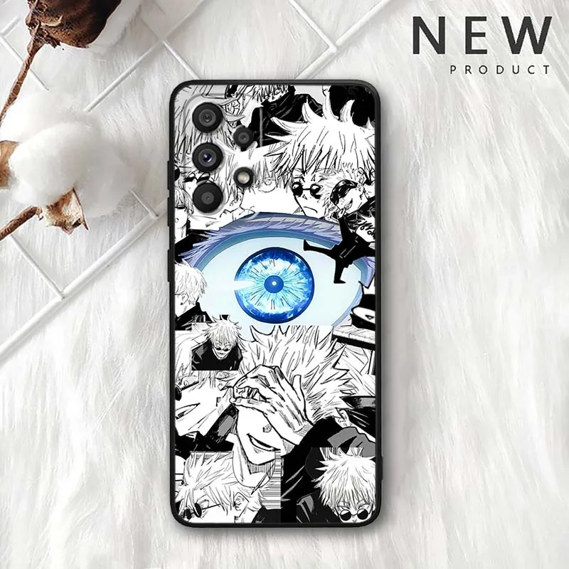 Gojo Satoru Anime para Samsung Galaxy A11 A12 A13 A14 A15 A16 A20E A20S A21 A21S A22 A23 funda de teléfono negra - imagen 5