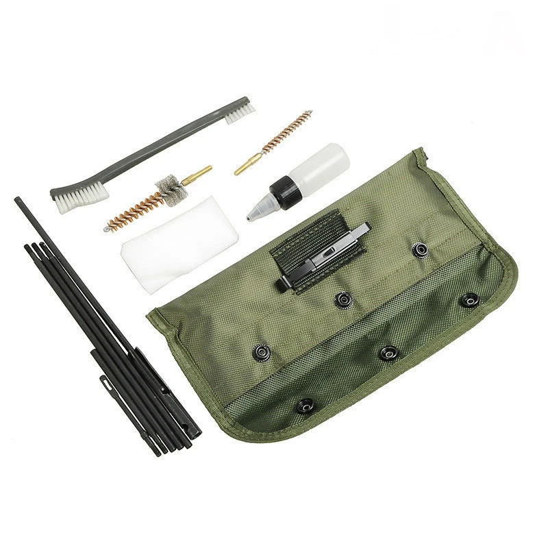 Juego de limpiador de escopeta Airsoft AR15 M16 M4 AK, Kit de limpieza de pistola para 5,56 Mm.223 22LR.22 Cal, cepillo de limpieza de pistola de Rifle táctico - imagen 3