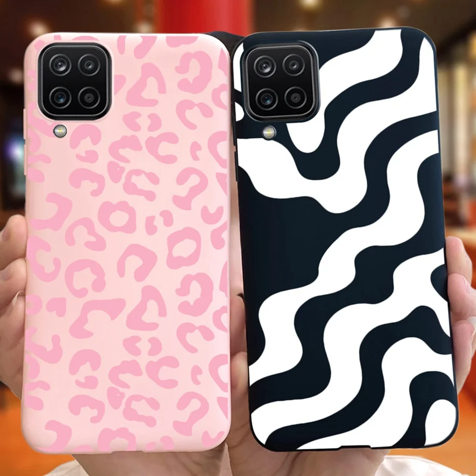 Para Samsung Galaxy A12 M12 Cool Fashion funda de teléfono pintada para Samsung A12 M12 A125F A127F Color caramelo fundas de silicona suave TPU - imagen 2